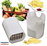 Cflagrant® Coupe Frite/Legumes Manuel Génial - Livré avec 2 grilles de Coupe - Coloris aléatoire