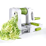 Spiralizer 5 lames Coupe-légumes spirale de légumes, Sedhoom pliable trancheuse spirale, Meilleur courgettes nouilles et légumes Pâtes et Spaghetti Maker pour Low Carb/Paléo/repas sans gluten